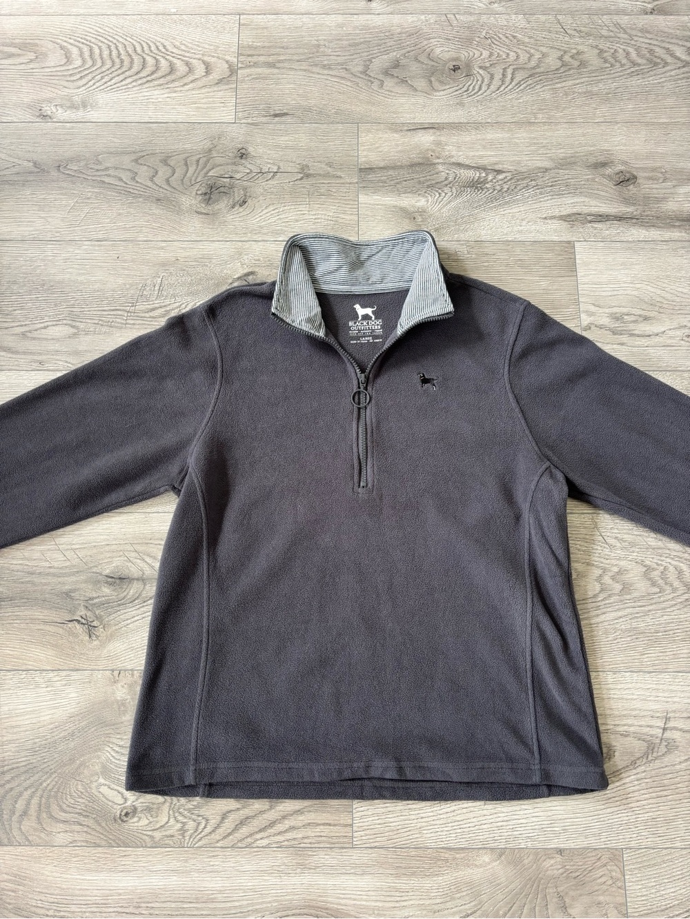 Black Dog Outfitters Grey Quarter Zip Fleece Pullover | Women’s Size Large